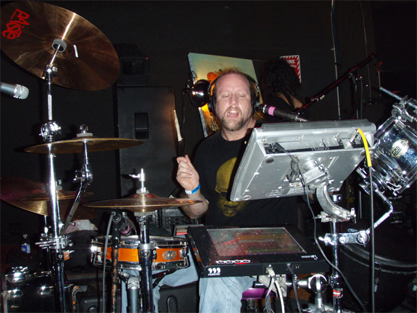 Jason Hann on the drumkit